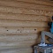 Отделка дома в г. Троицк: броширование стен: выделение структуры дерева
